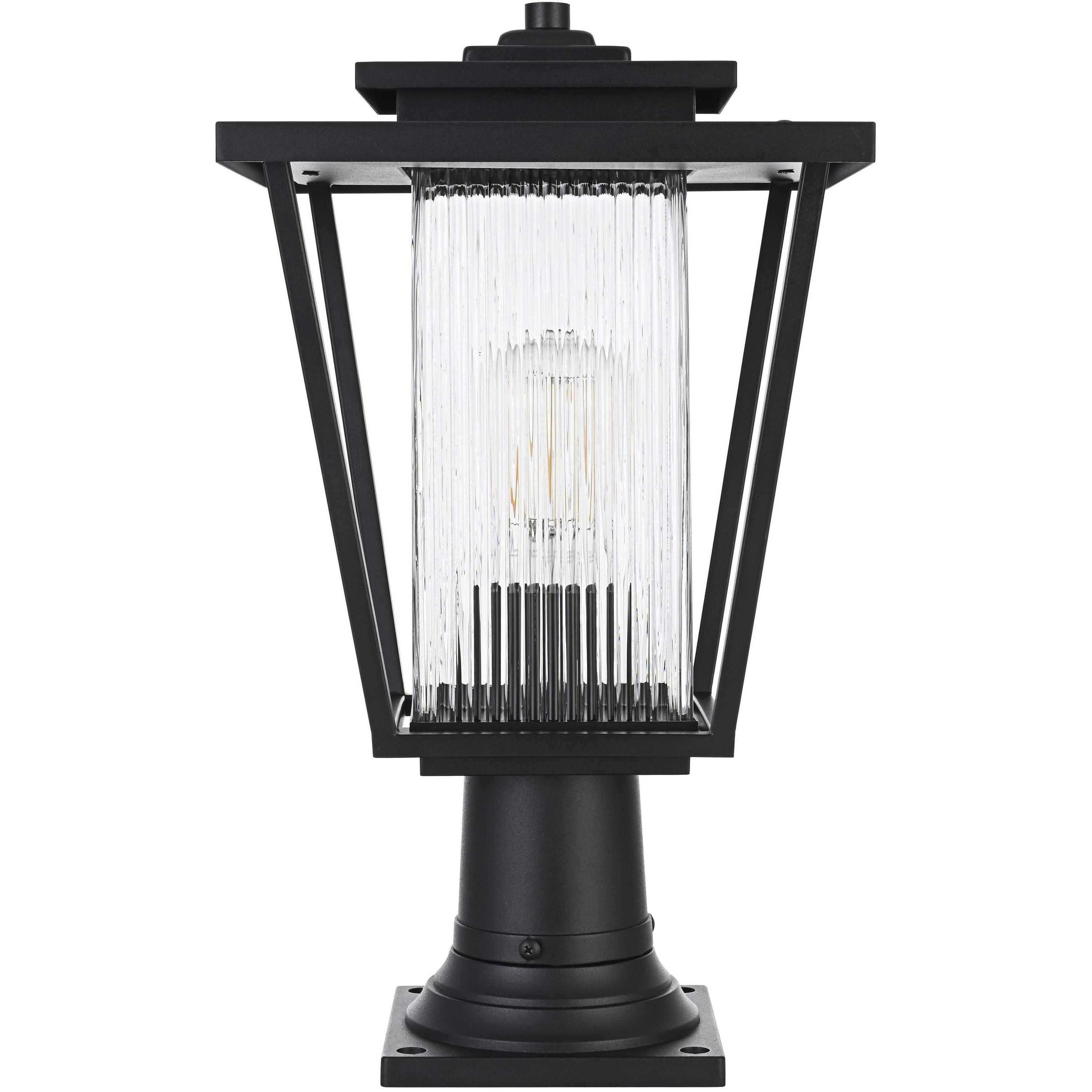 York 1 Light 17.5 inch Black Outdoor Post Light