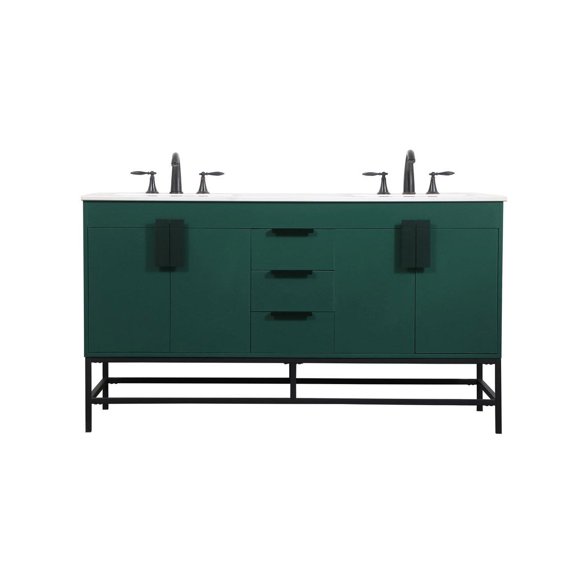 Eugene 60 X 22 X 33.5 inch Green Vanity Sink Set