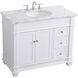 Wesley 42 X 22 X 35 inch White Vanity Sink Set