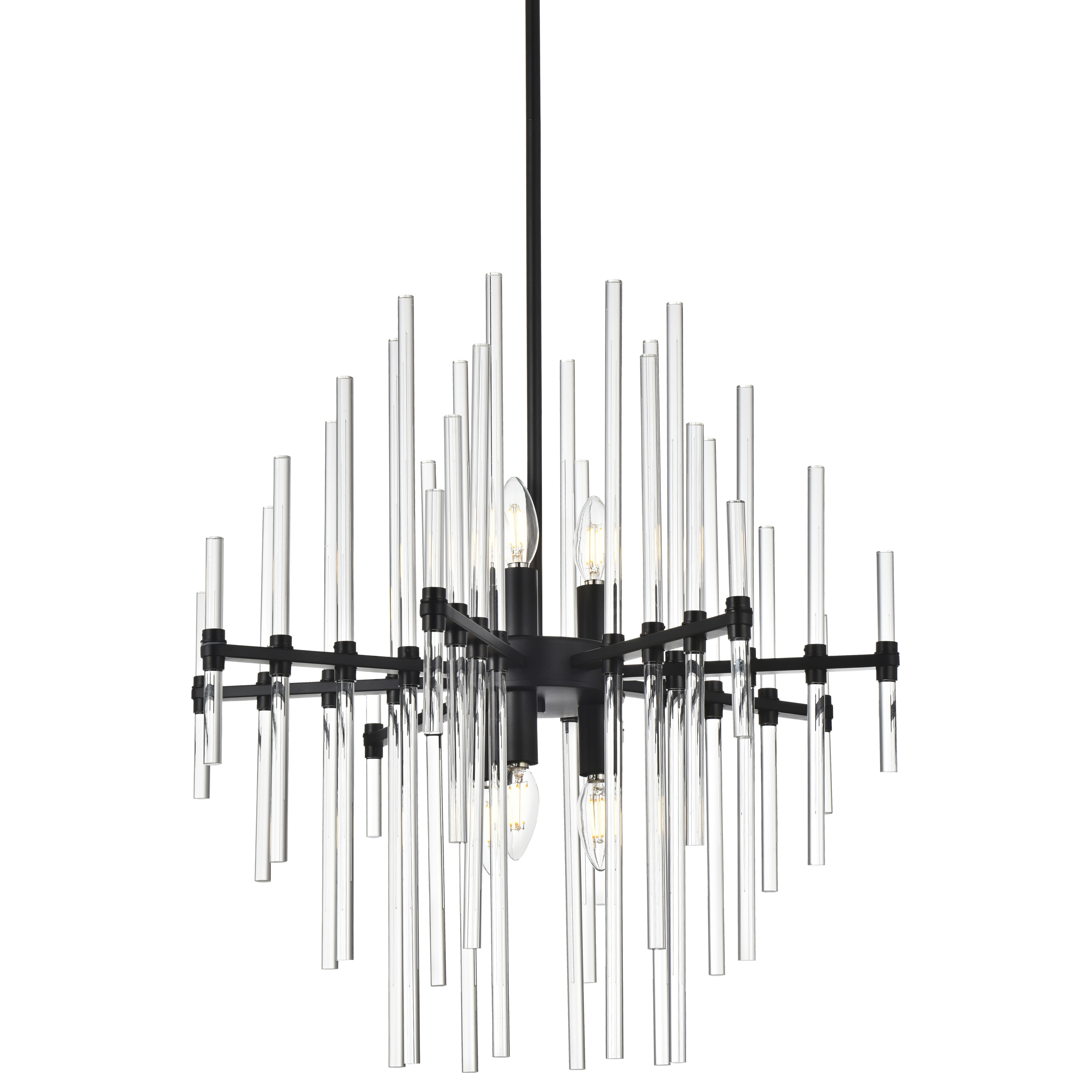 Sienna 6 Light 23 inch Black Pendant Ceiling Light