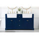 Franklin 60 X 22 X 35 inch Blue Bathroom Vanity Cabinet