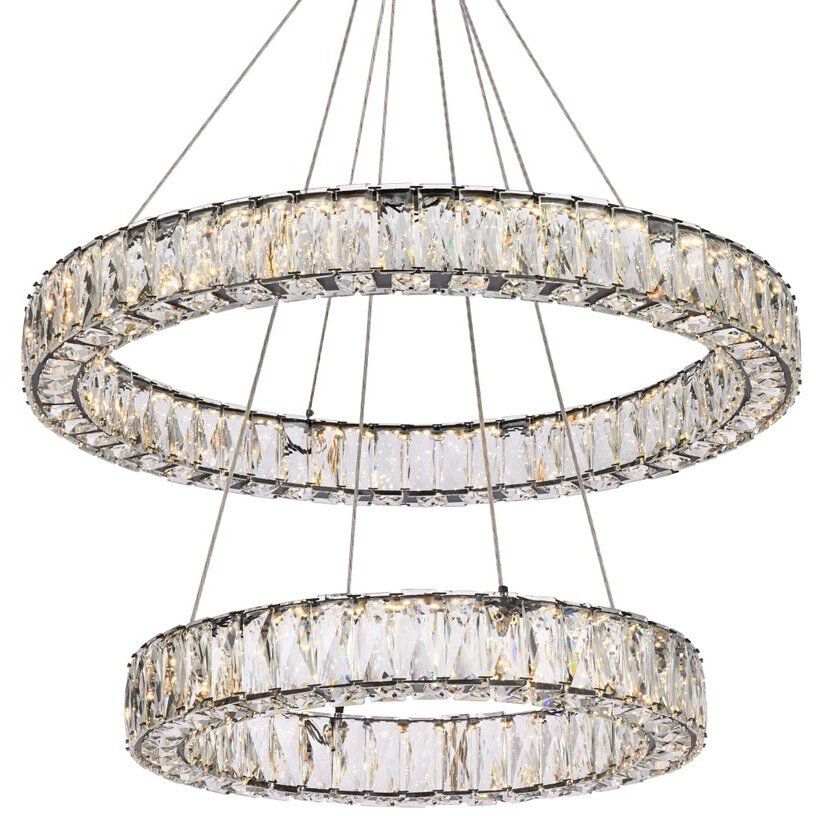 Monroe 2 Light 28 inch Black Chandelier Ceiling Light