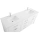 Lewis 72 X 22 X 34 inch White Vanity Sink Set