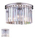 Sydney 3 Light 16 inch Polished Nickel Flush Mount Ceiling Light in Clear, Urban Classic