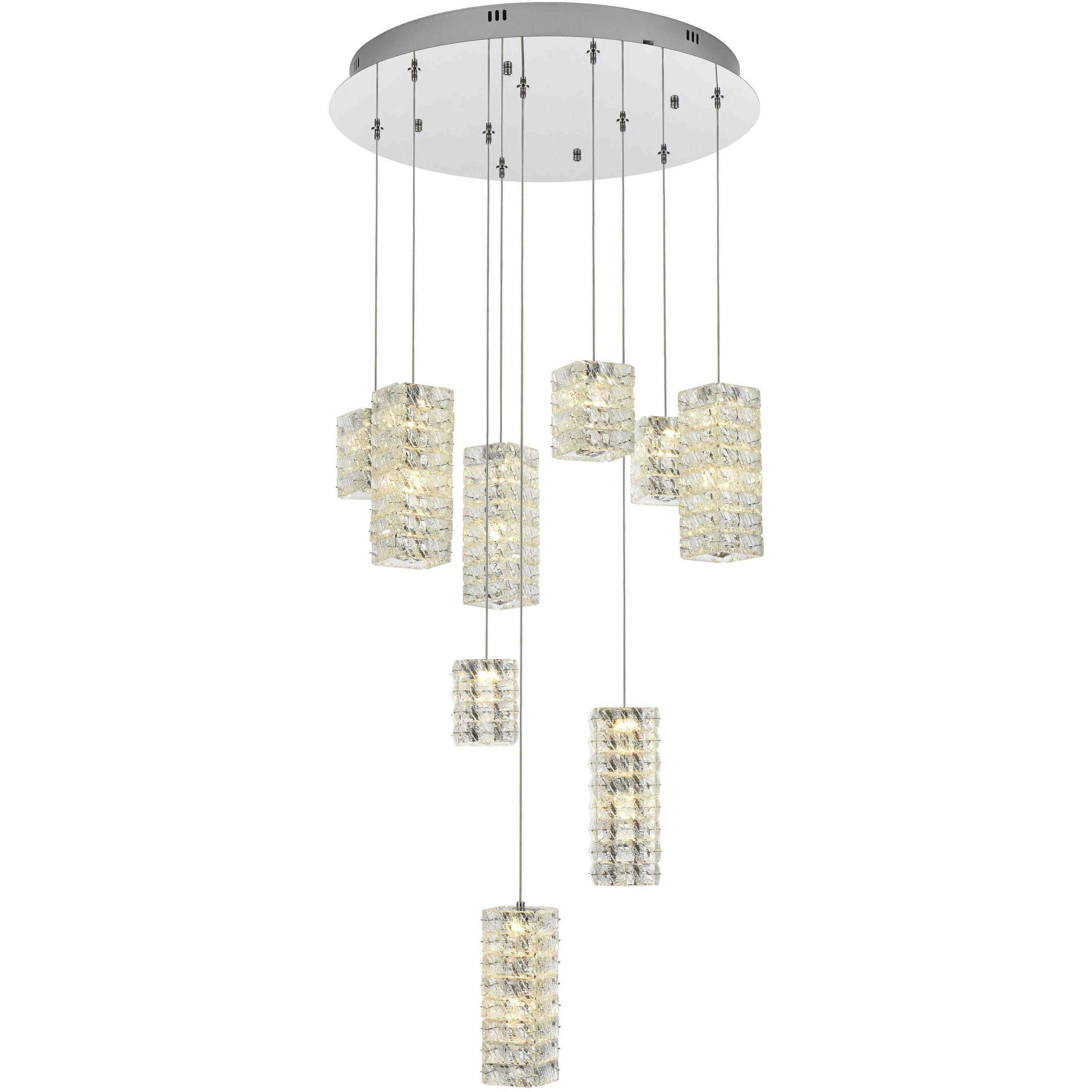 Aston 9 Light 24 inch Chrome Pendant Ceiling Light