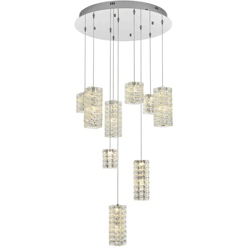 Aston 9 Light 24 inch Chrome Pendant Ceiling Light