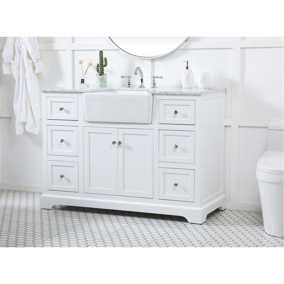 Franklin 48 X 22 X 35 inch White Bathroom Vanity Cabinet