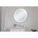 Helios 32 X 32 inch Silver Lighted Wall Mirror