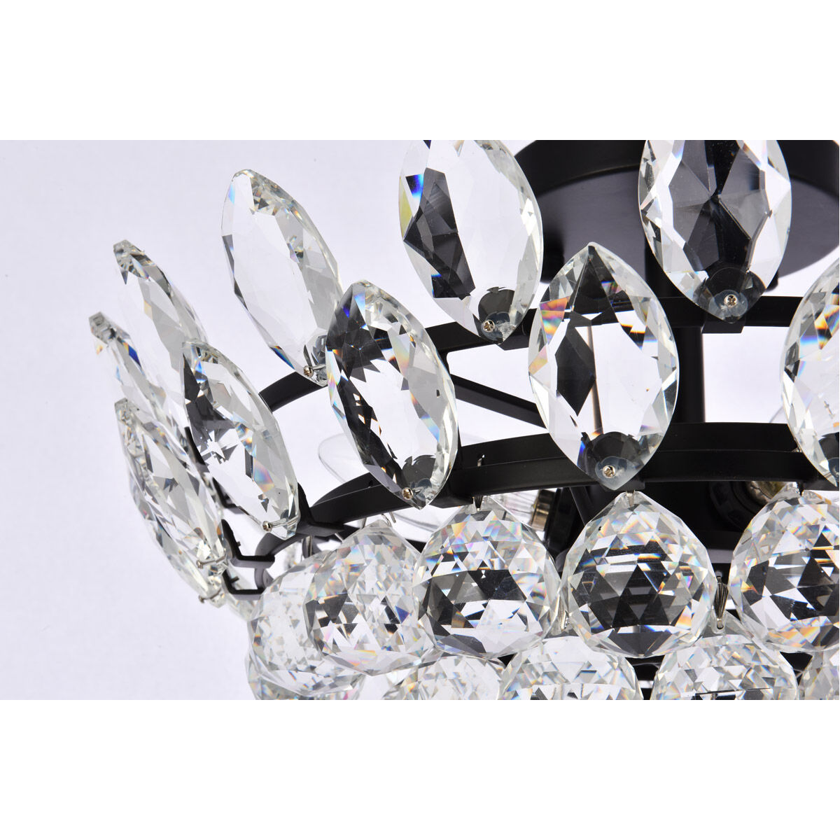 Emilia 3 Light 16 inch Black Flush Mount Ceiling Light