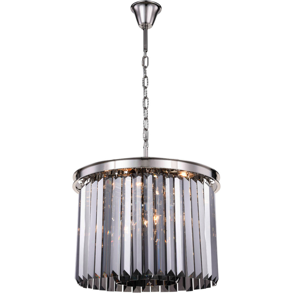Sydney 6 Light 20 inch Polished Nickel Pendant Ceiling Light in Silver Shade, Urban Classic