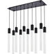 Weston 10 Light 42 inch Black Pendant Ceiling Light