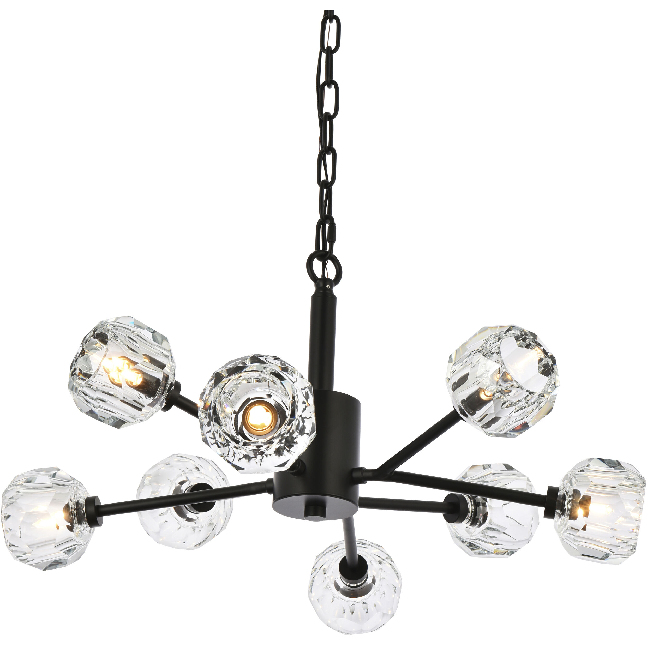 Graham 8 Light 24 inch Black Pendant Ceiling Light