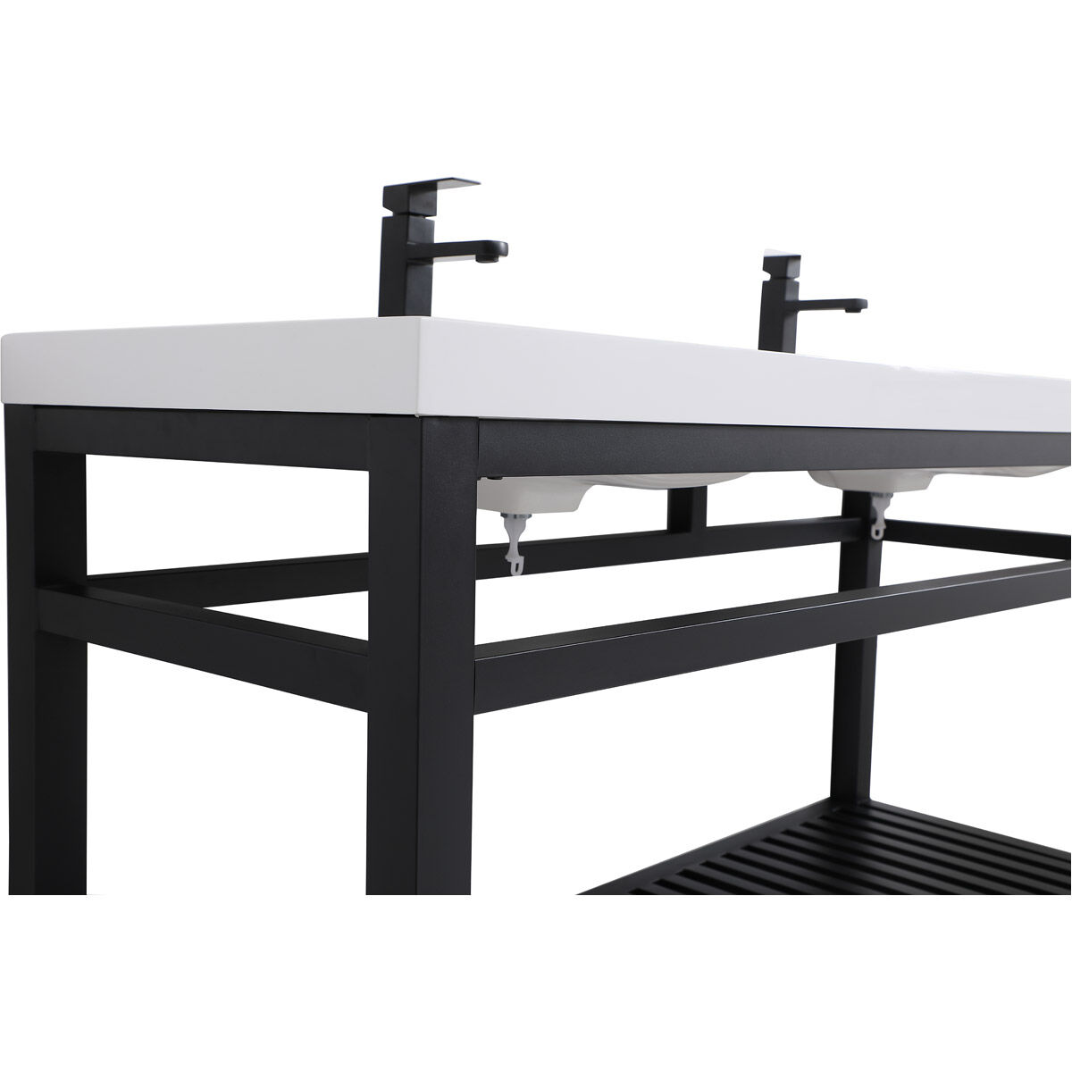 Raya 60 X 22 X 34 inch Black Vanity Sink Set