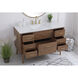 Boise 48 X 34 inch Walnut Brown Vanity Sink Set