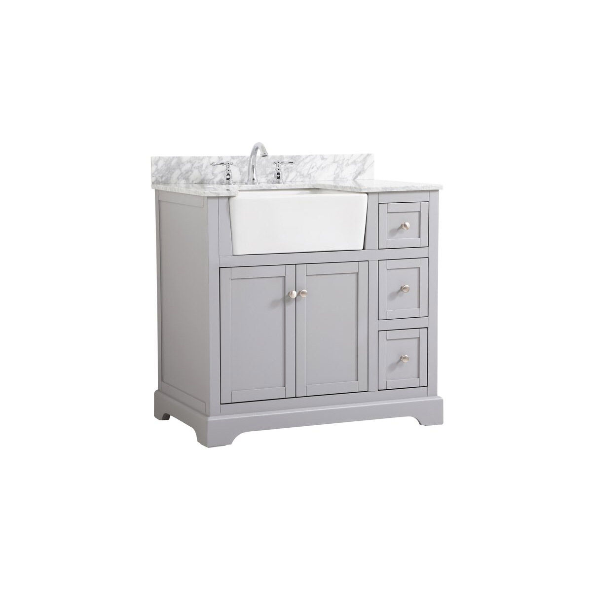 Franklin 36 X 22 X 35 inch Grey Bathroom Vanity Cabinet