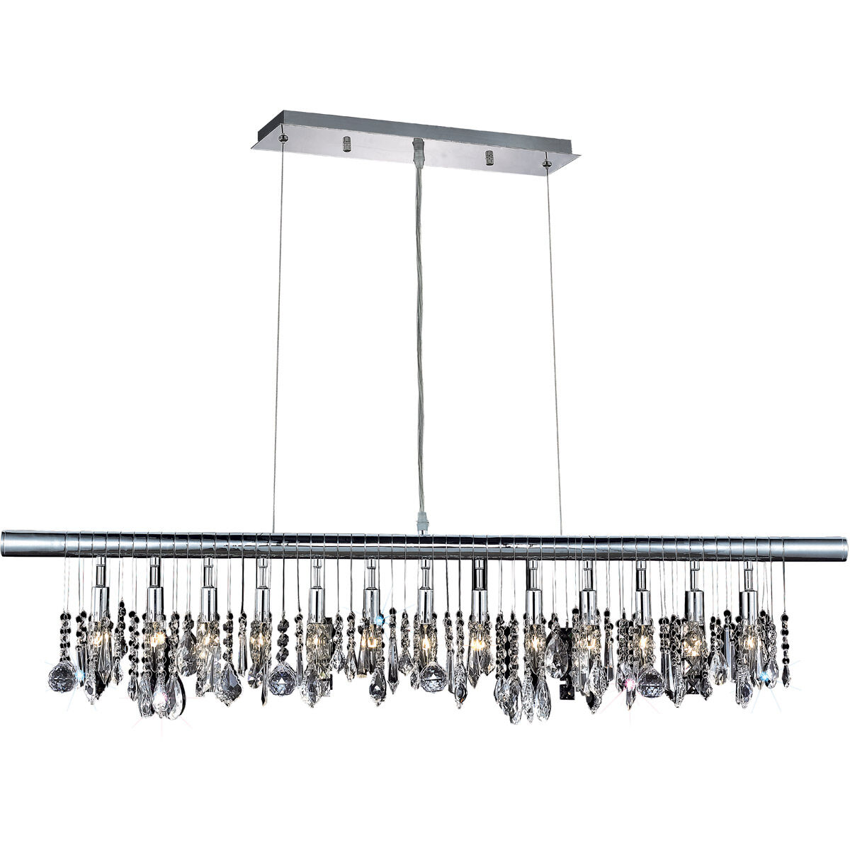 Chorus Line 13 Light Chrome Dining Chandelier Ceiling Light