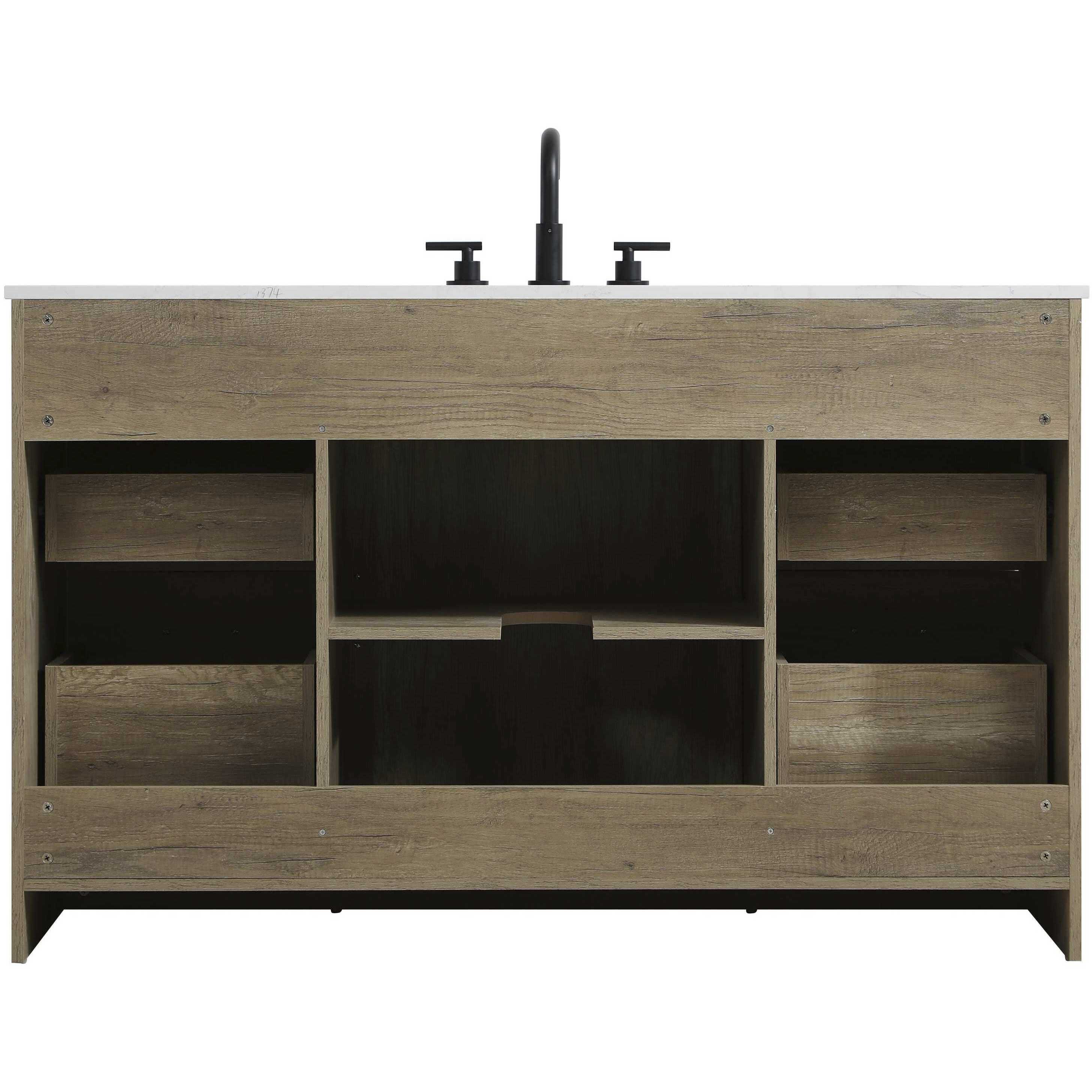 Austin 54 X 34 inch Natural Oak Bathroom Vanity Cabinet