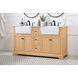 Franklin 60 X 22 X 35 inch Natural Wood Bathroom Vanity Cabinet