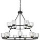 Cadence 15 Light 36 inch Black Chandelier Ceiling Light