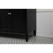 Park Avenue 72 X 21.5 X 35 inch Black Vanity Sink Set