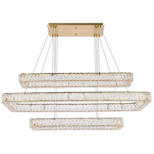 Monroe 3 Light 50 inch Gold Pendant Ceiling Light