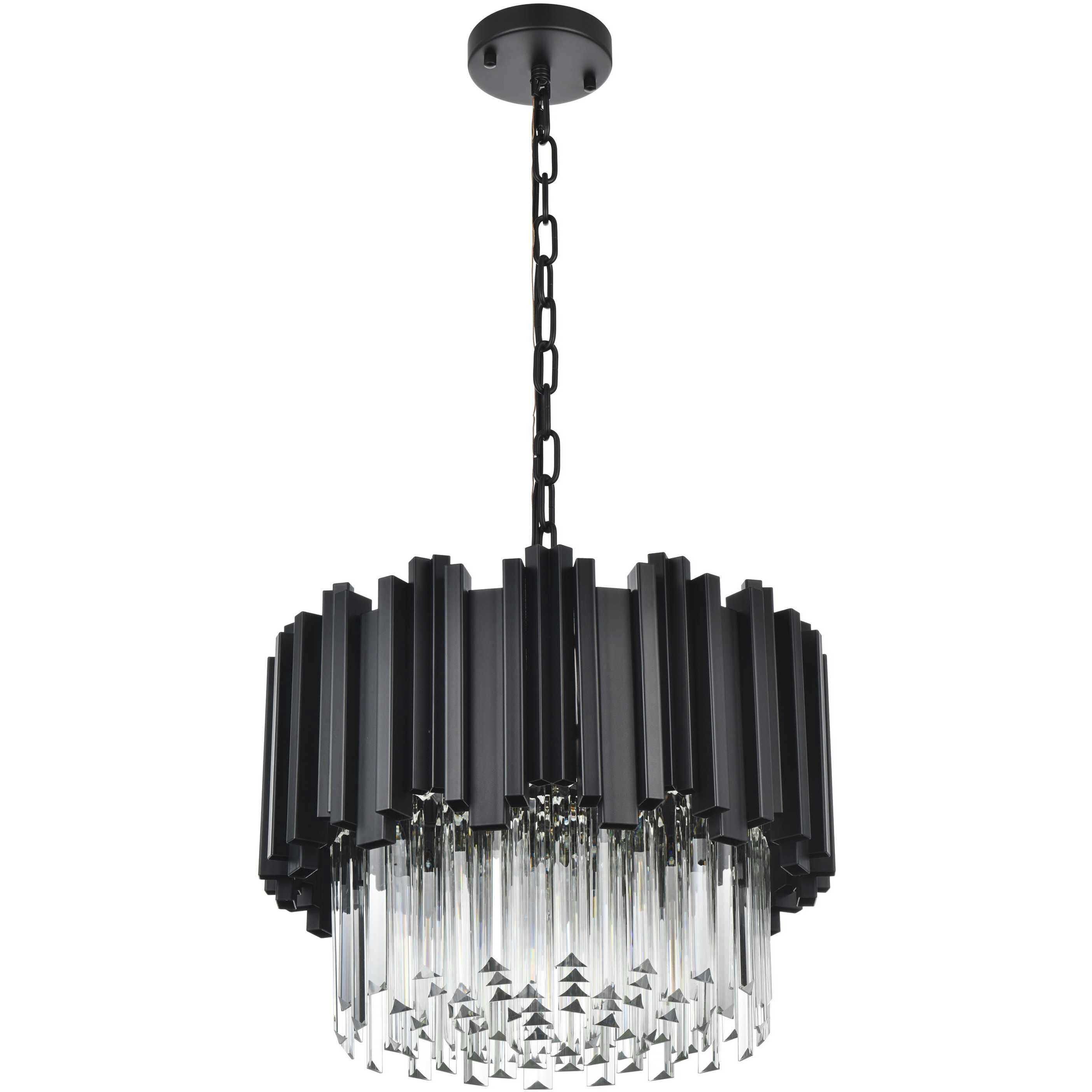 Willow 4 Light 16 inch Black Chandelier Ceiling Light