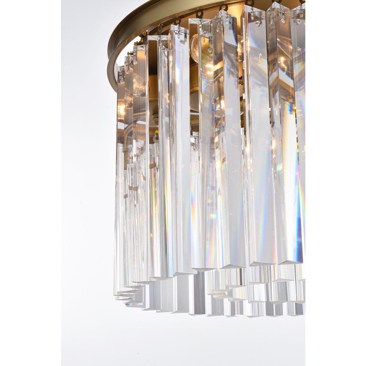 Sydney 6 Light 20 inch Satin Gold Chandelier Ceiling Light in Clear