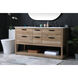 Larkin 60 X 22 X 34 inch Natural Oak Vanity Sink Set