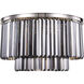 Sydney 8 Light 31.5 inch Polished nickel Flush Mount Ceiling Light in Silver Shade, Urban Classic