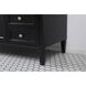 Park Avenue 60 X 21.5 X 35 inch Black Vanity Sink Set