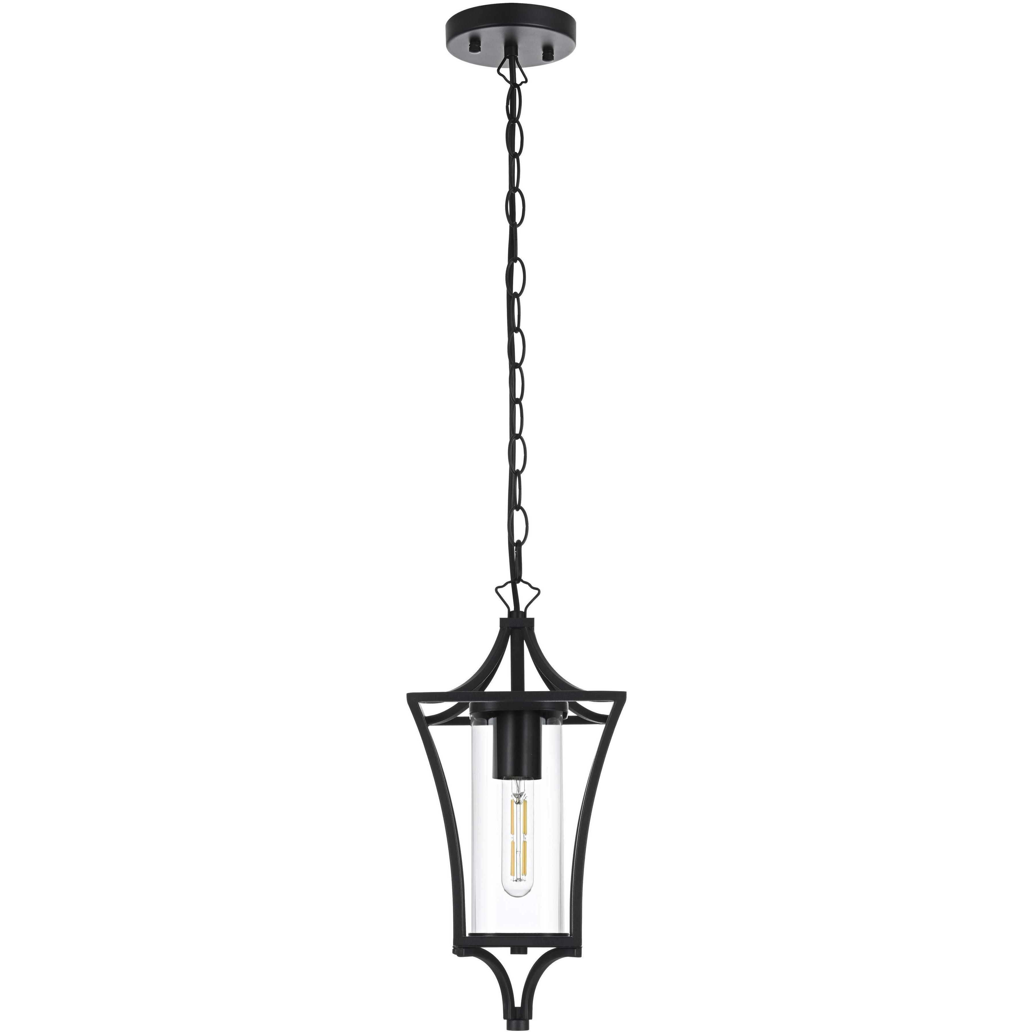 Belgrade 1 Light 7 inch Black Outdoor Pendant