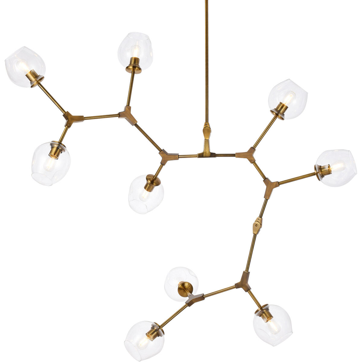 Cavoli 9 Light 79 inch Brass Chandelier Ceiling Light