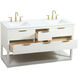 Larkin 60 X 22 X 34 inch White Vanity Sink Set