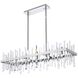 Serena 24 Light 42 inch Chrome Linear Chandelier Ceiling Light