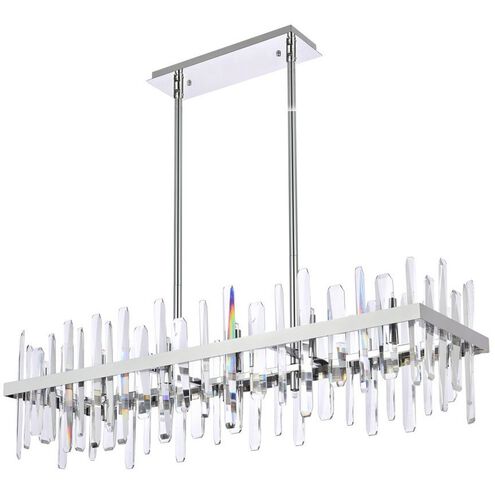 Serena 24 Light 42 inch Chrome Linear Chandelier Ceiling Light