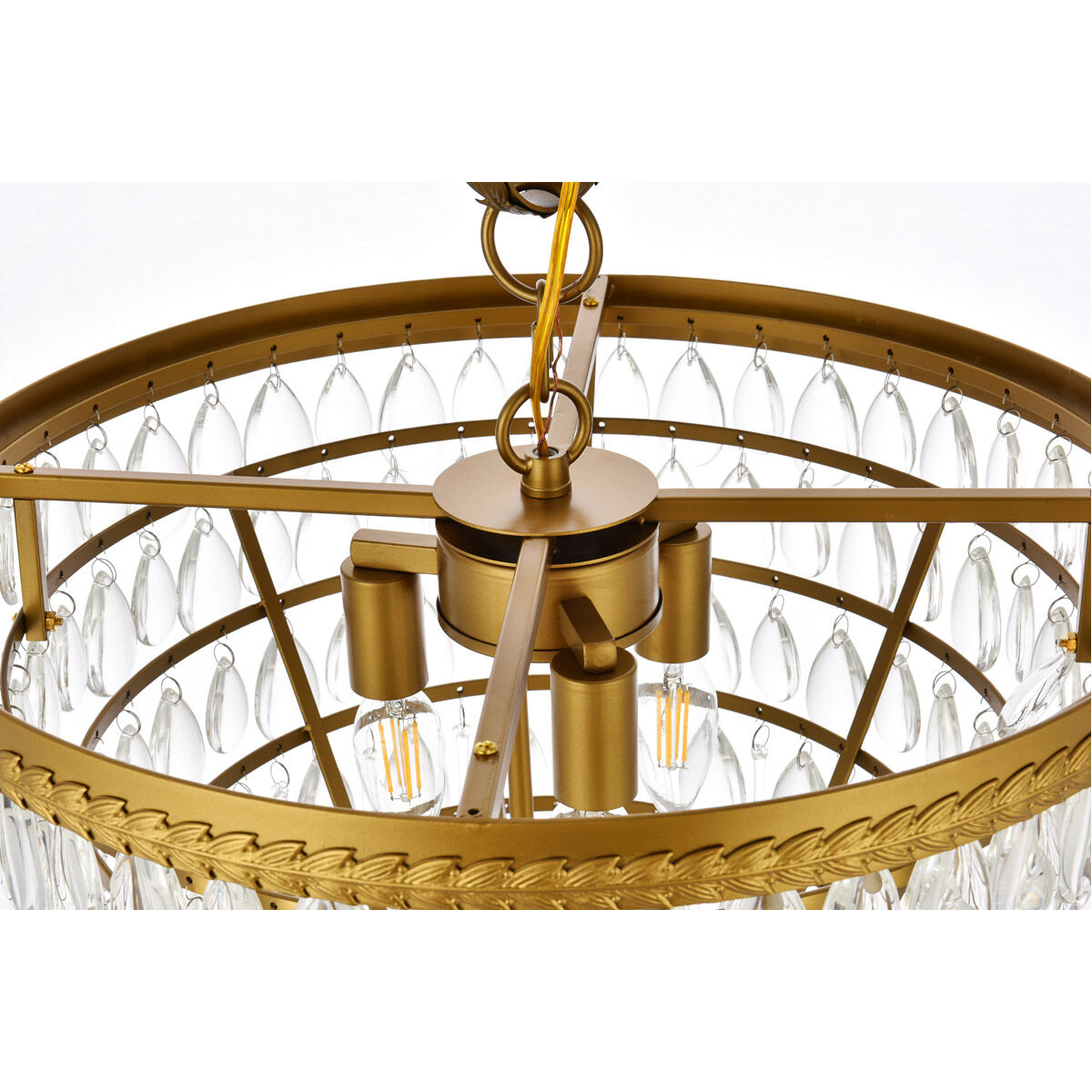 Nordic 5 Light 18 inch Brass Pendant Ceiling Light