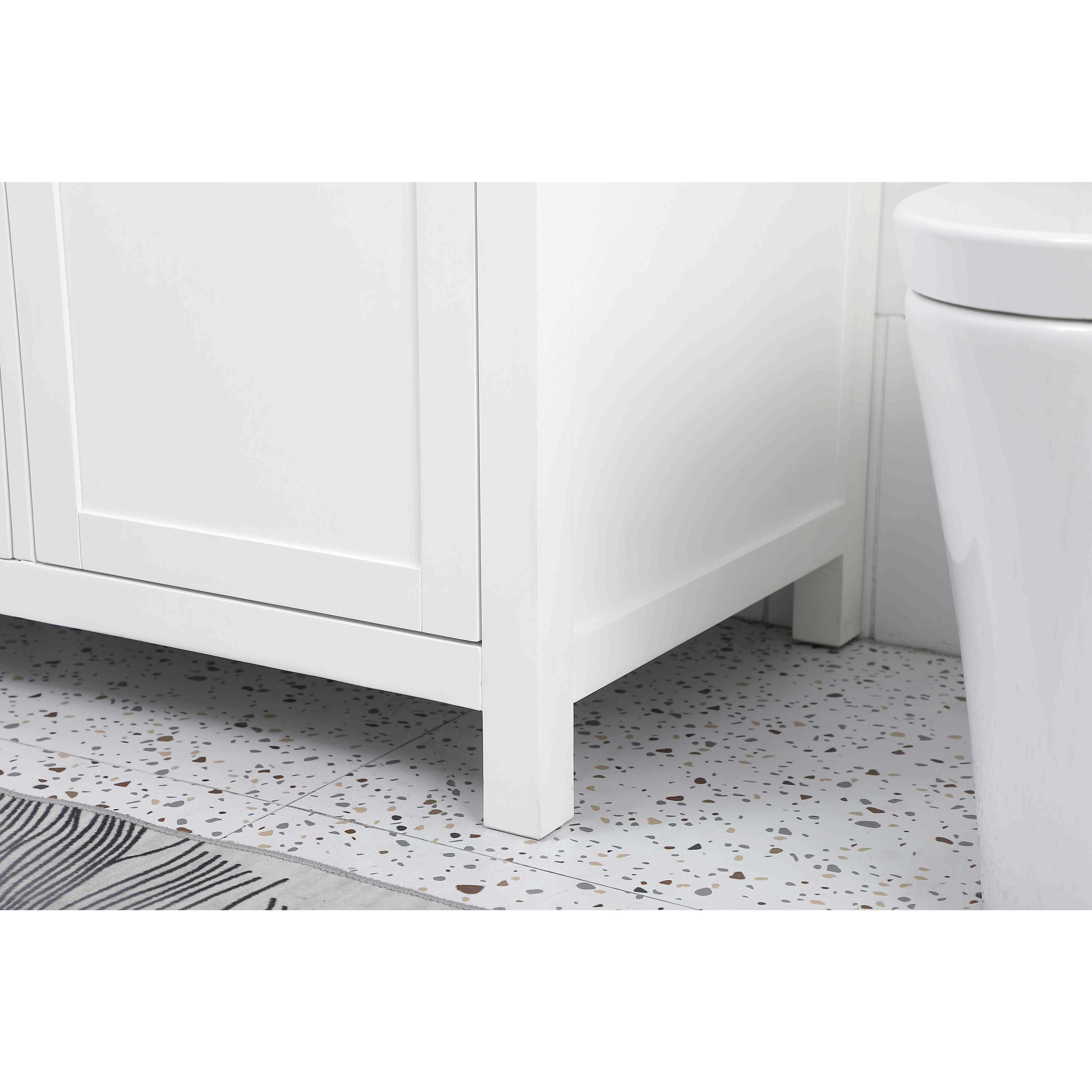 Lewis 54 X 22 X 34 inch White Vanity Sink Set