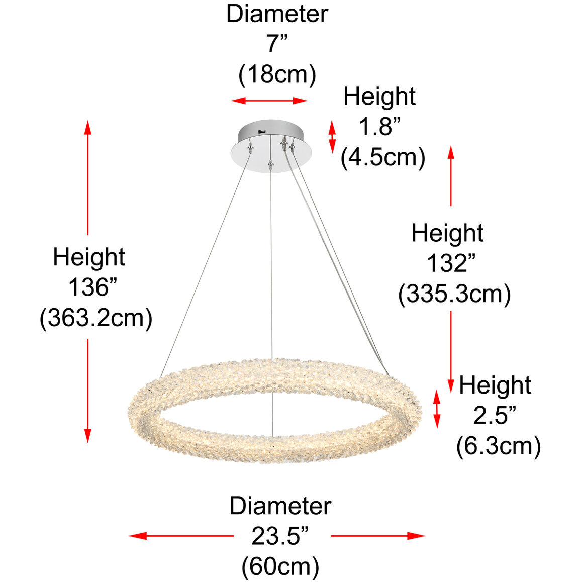 Bowen 1 Light 24 inch Chrome Chandelier Ceiling Light