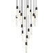 Aurora 16 Light 36 inch Black Chandelier Ceiling Light