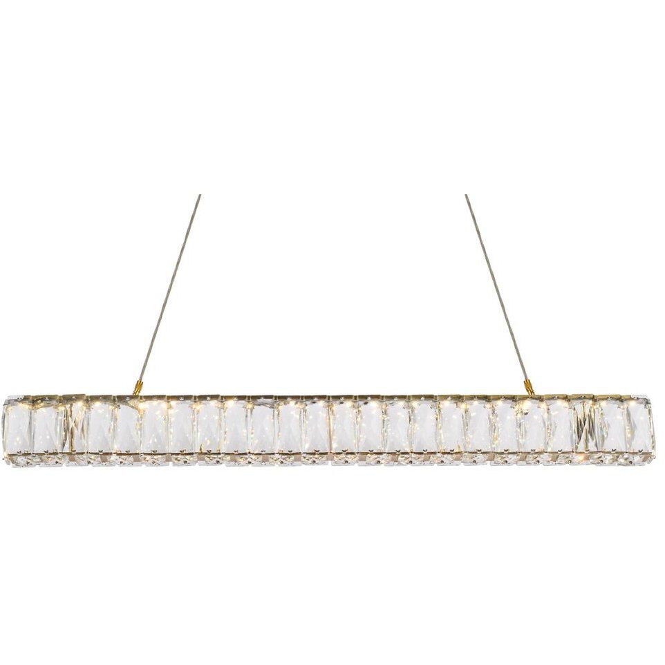 Monroe 1 Light 31 inch Gold Linear Pendant Ceiling Light