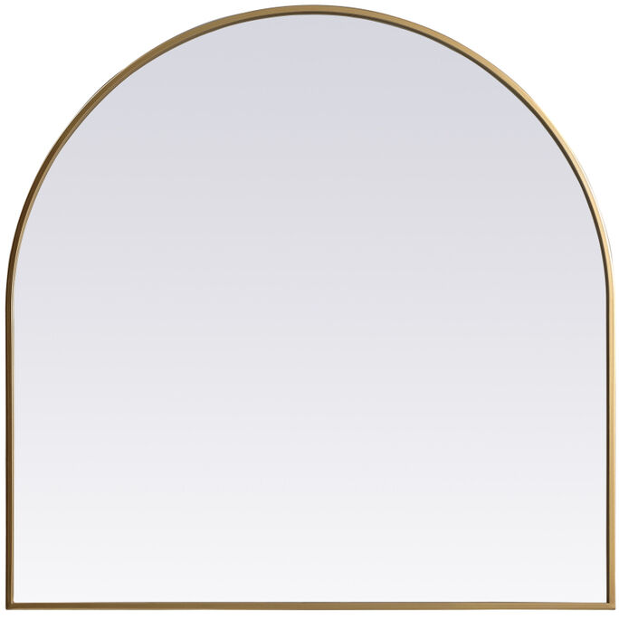 Ayra 36 X 36 inch Brass Mirror