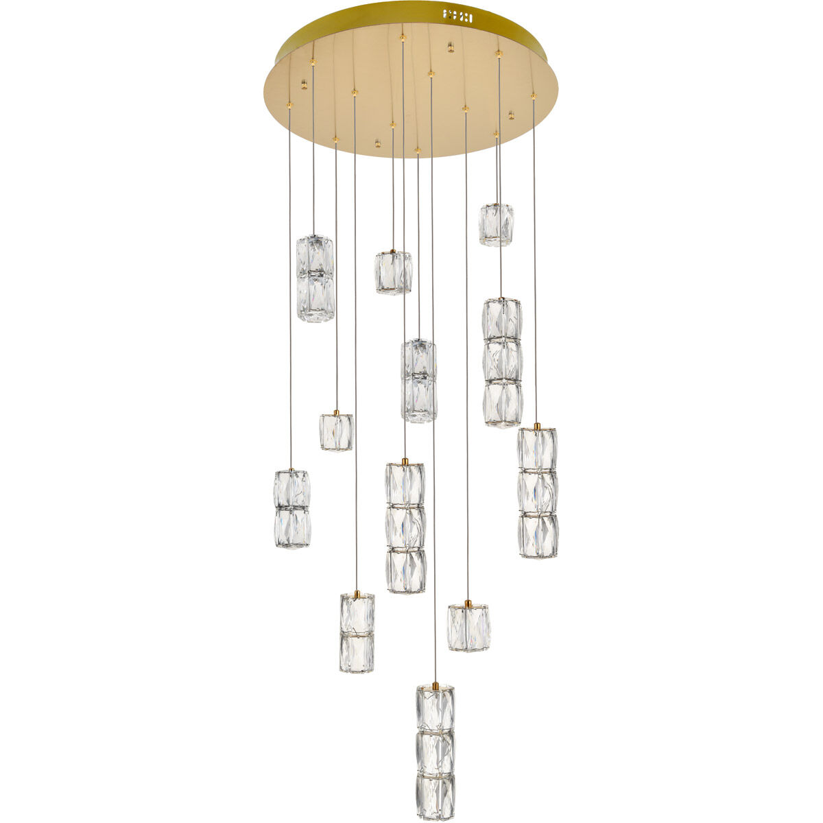 Polaris LED 24 inch Gold Chandelier Ceiling Light