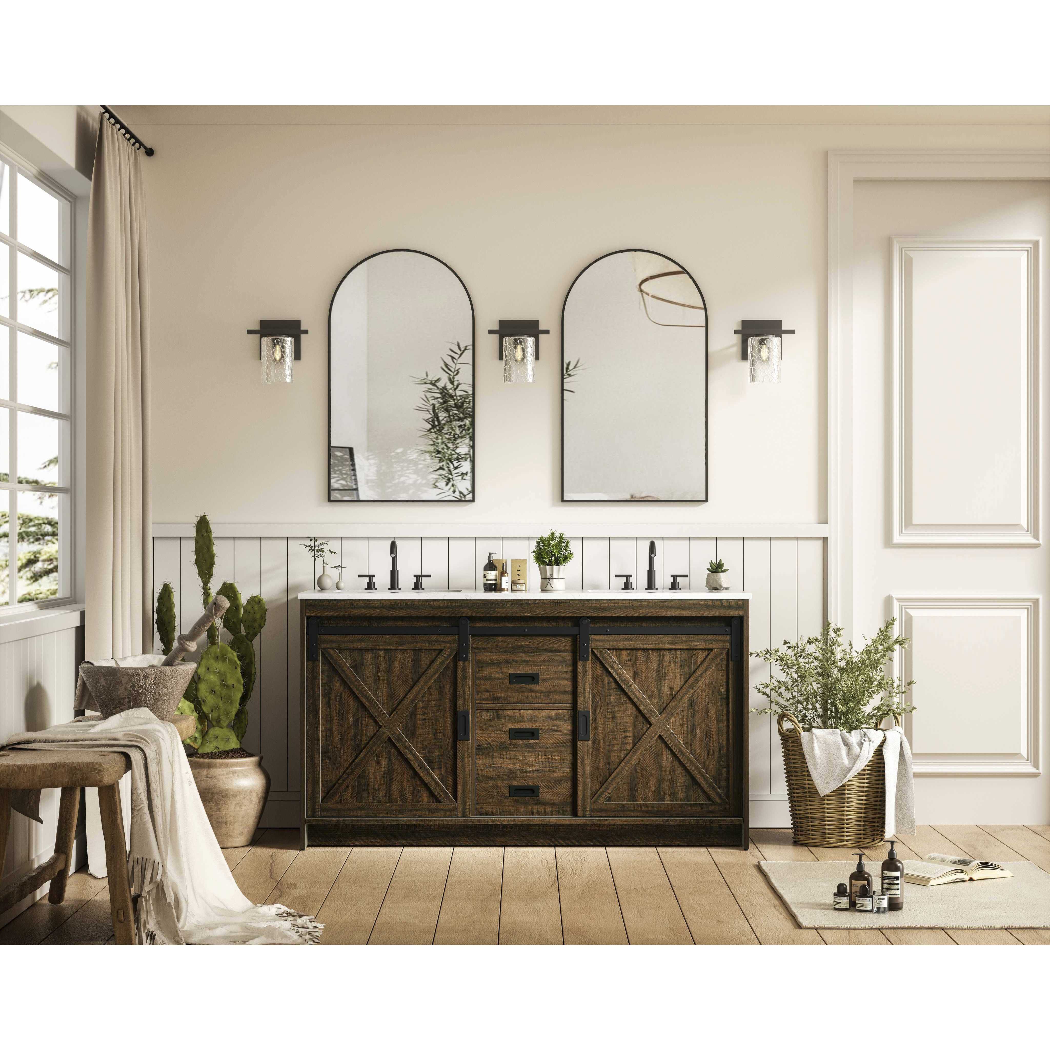 Austin 60 X 34 inch Expresso Bathroom Vanity Cabinet