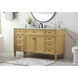 Park Avenue 60 X 21.5 X 35 inch Natural Wood Vanity Sink Set