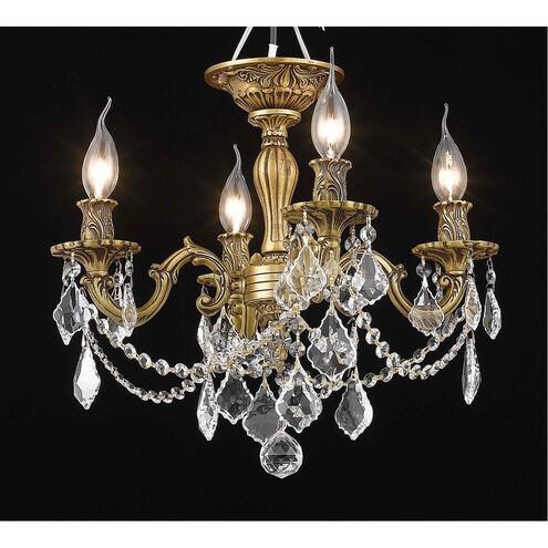 Rosalia 4 Light 17 inch French Gold Flush Mount Ceiling Light in Clear, Royal Cut