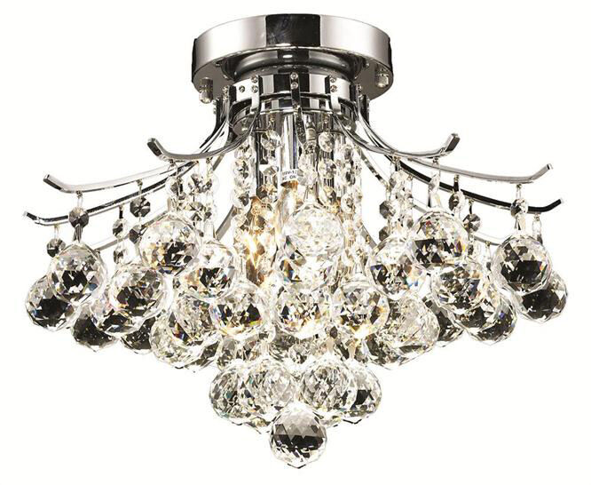 Toureg 3 Light 16 inch Chrome Flush Mount Ceiling Light in Royal Cut