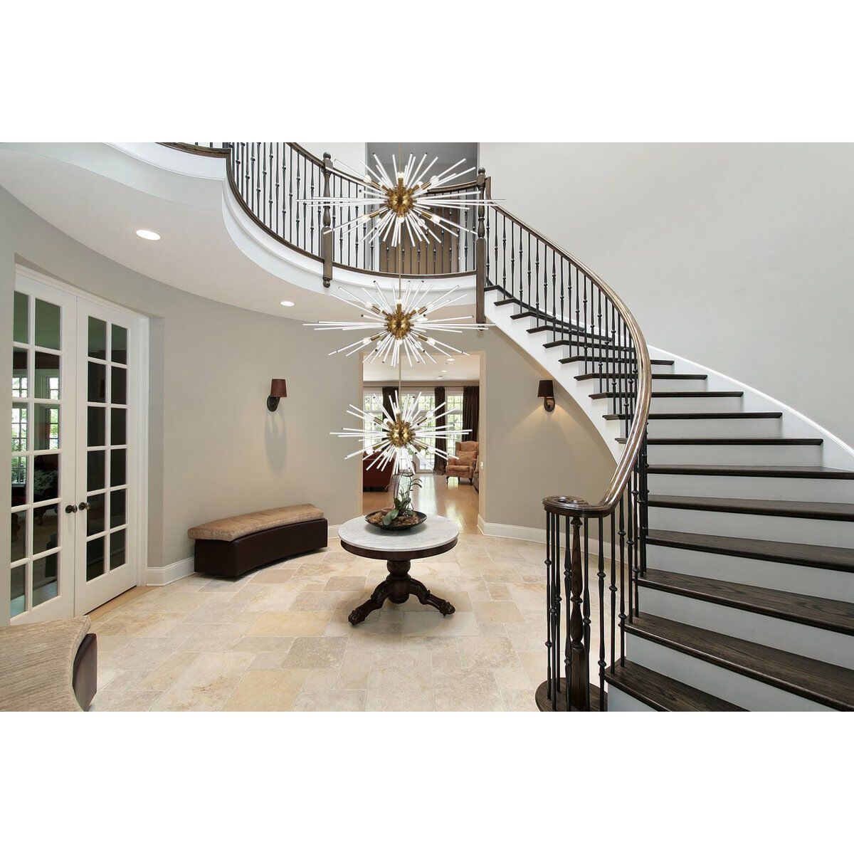 Sienna 30 Light 46 inch Satin Gold Chandelier Ceiling Light