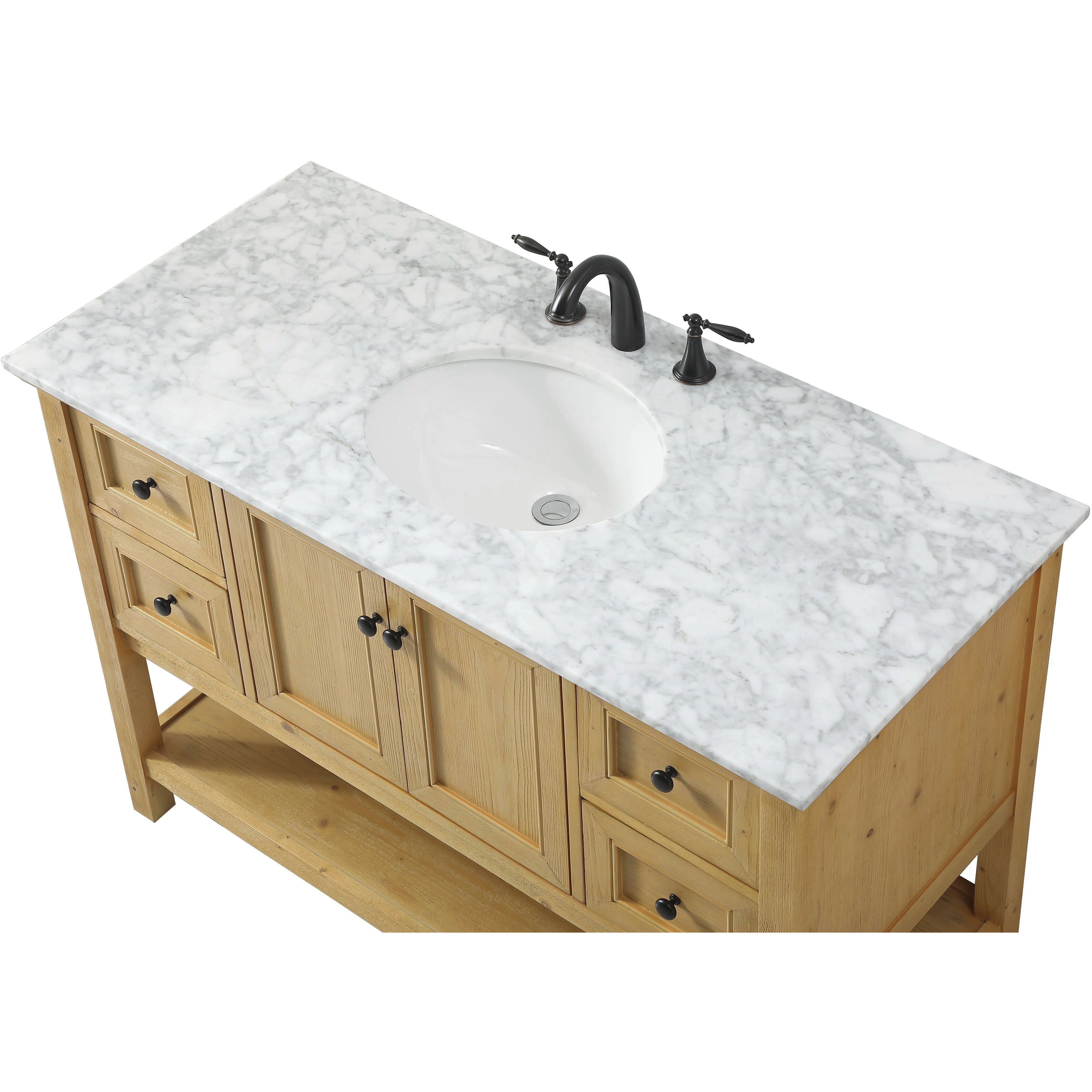Metropolis 48 X 22 X 34 inch Natural Wood Vanity Sink Set