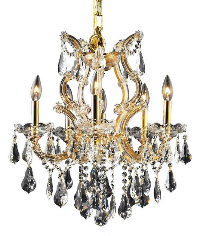 Maria Theresa 6 Light 20 inch Gold Dining Chandelier Ceiling Light in Clear, Royal Cut