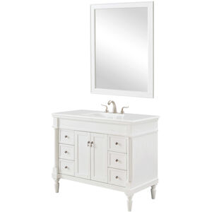 Lexington 42 X 21.5 X 35 inch Antique White Vanity Sink Set